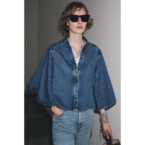 ZARA ZW COLLECTION DENIM KIMONO SHIRT